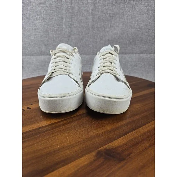 PUMA Smash Platform v3 White Silver Sneakers‎ Women’s US 7.5 EU 38 Casual Shoes - Picture 3 of 14